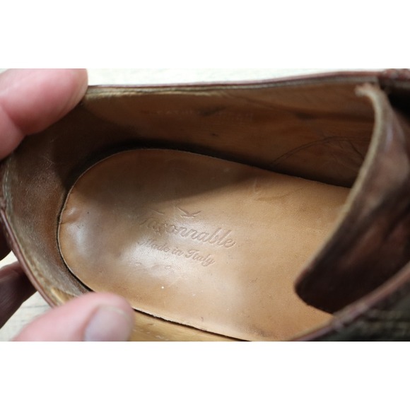 Faconnable Alan Dress Shoes Leather Split Toe Derby Brown Size 10.5 1/2 M Italy - Picture 4 of 14